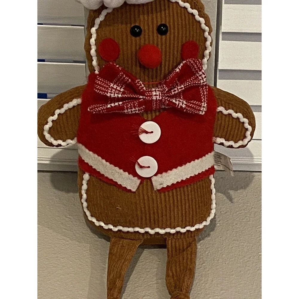 Hallmark 25” Fabric Gingerbread Man Chef Baker Christmas Shelf Sitter